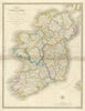 A Map of Ireland divided into Provinces and Counties… by James Wyld 1843