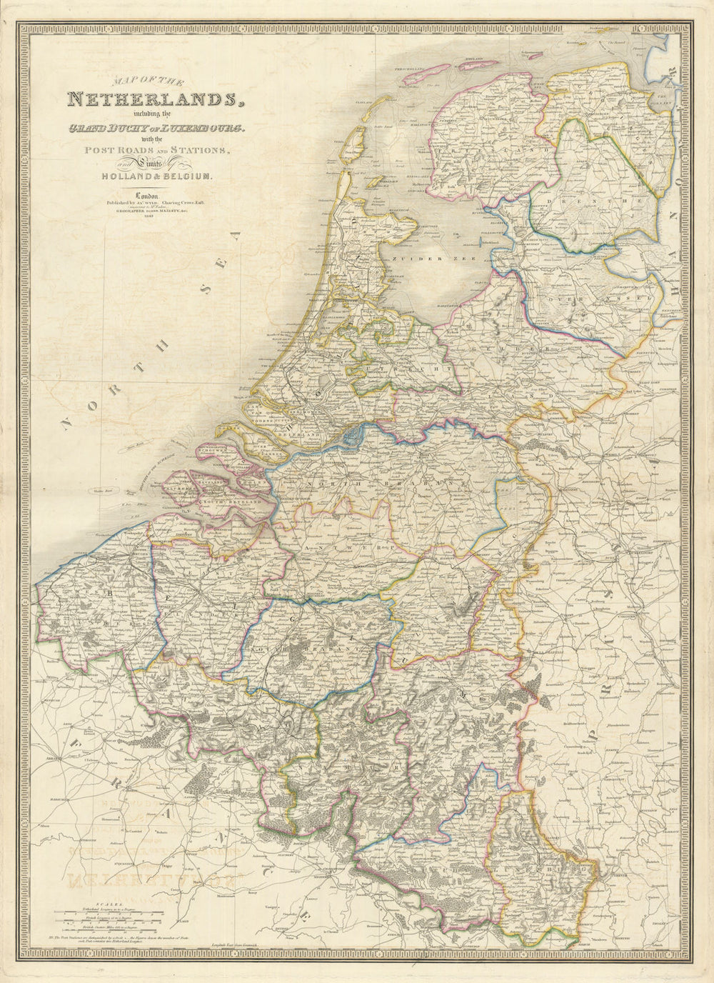 Map of the Netherlands including the Grand Duchy of Luxembourg… Wyld 1843