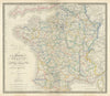 The Kingdom of France describing the New Limits… by James Wyld 1844 old map