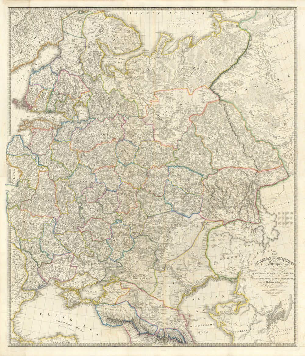 The Russian Dominions in Europe drawn from the latest Maps… James Wyld 1843