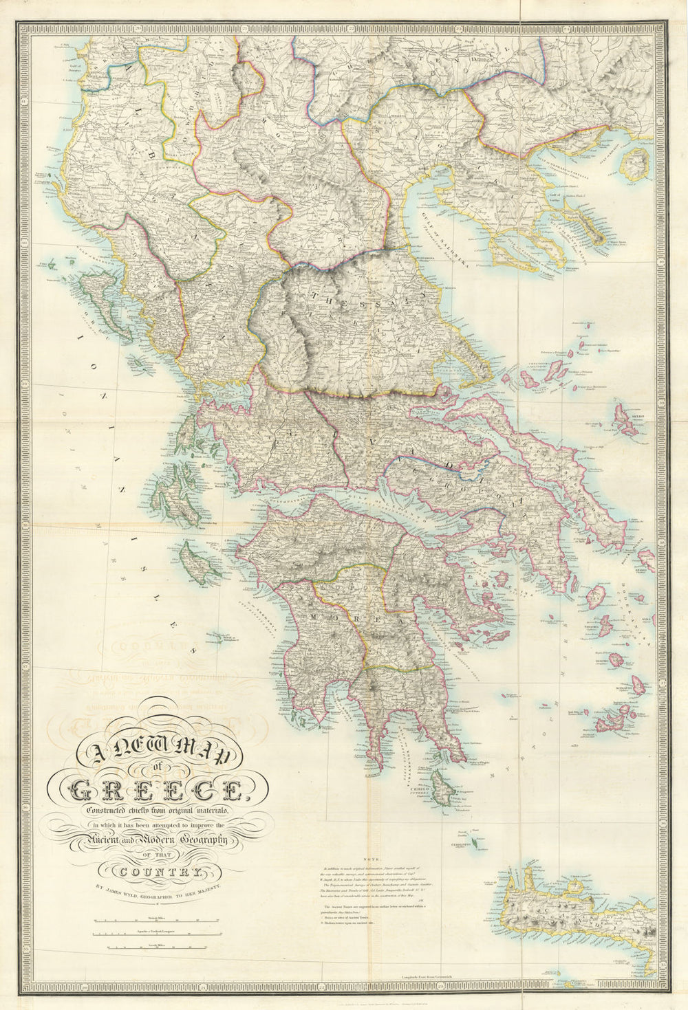 A New Map of Greece, constructed chiefly from original materials… Wyld 1843