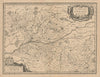 La Duche d'Aniou. Duchy of Anjou. Angers. Maine-et-Loire. Janssonius 1630 map