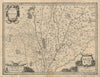 Description du Blaisois. Blois region. Loir-et-Cher by Janssonius 1630 old map