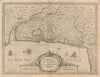 Bourdelois, Pays de Médoc & Prevoste de Born. Gironde/Landes. Hondius c1631 map
