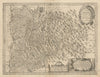 Carte & Description Generale de Dauphiné… Central French Alps. Hondius c1630 map