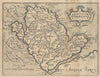 Anglesey. The island of Ynys Môn, Wales by Gerard Mercator / Hondius c1630 map