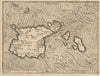 Garnesay. The island of Guernsey, Channel Islands. Mercator / Hondius c1630 map