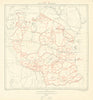 Tanganyika Territory Tribal Map. Tanzania. Department of Lands & Mines 1948