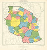 Tanganyika Territory Provinces & Districts. Tanzania Lands & Mines Dept 1948 map