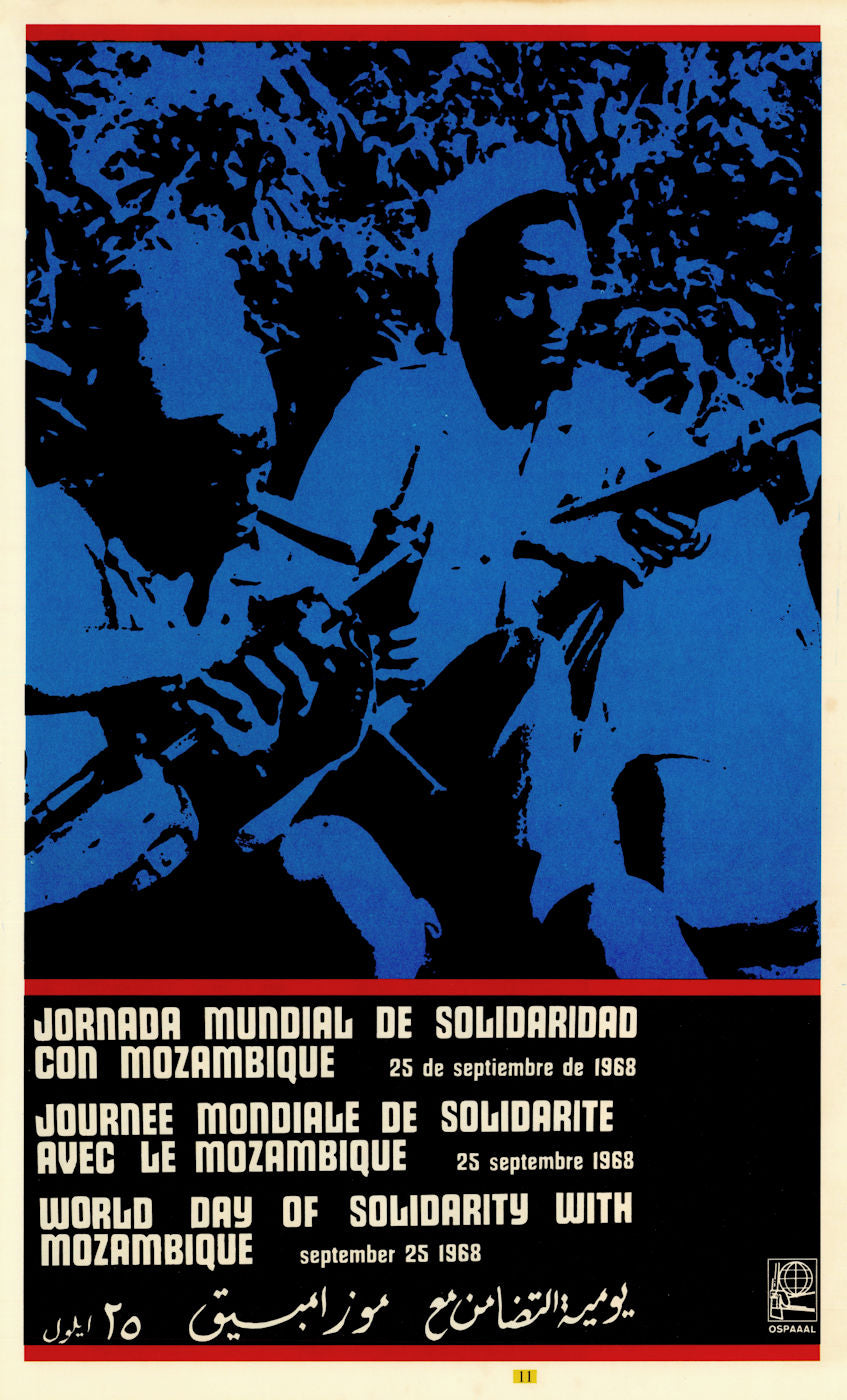World Day of Solidarity with Mozambique. Cuban propaganda poster by OSPAAAL 1968