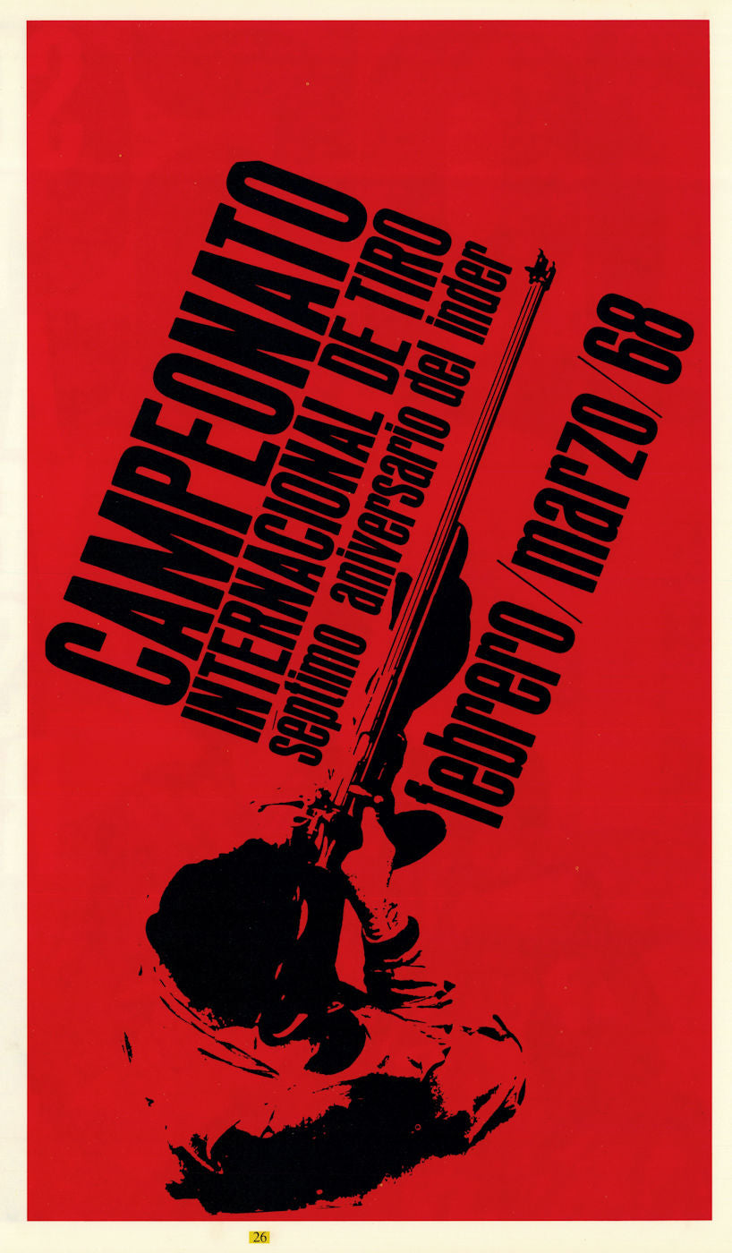 Campeonato Internacional de Tiro. Rifle shooting. Cuban propaganda poster 1968