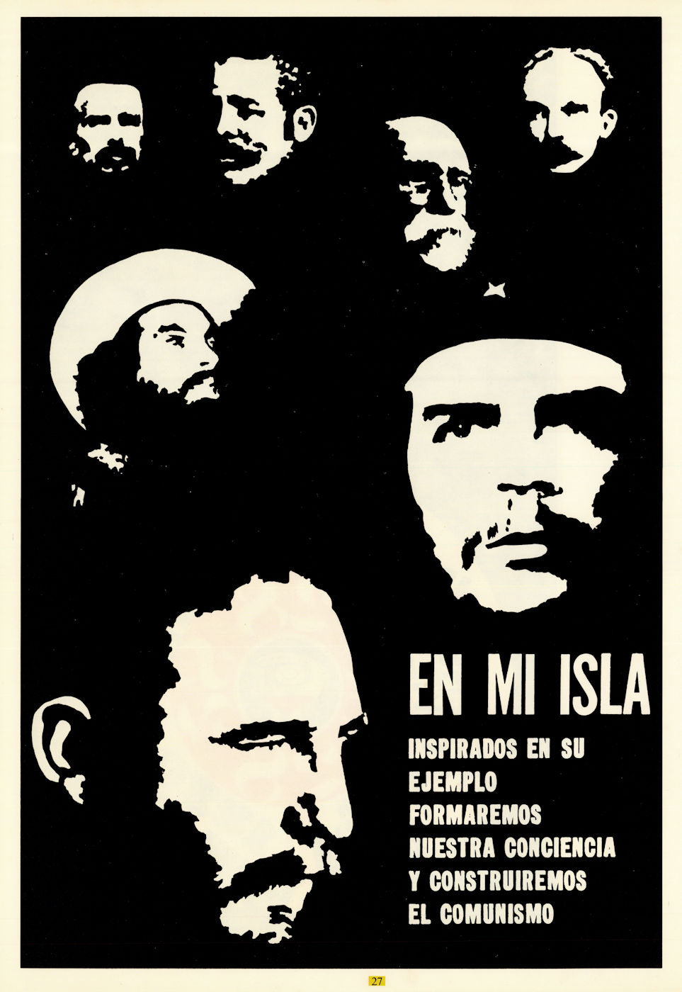 En mi isla inspirados… el Comunismo. Che Guevara. Cuban propaganda poster c1968