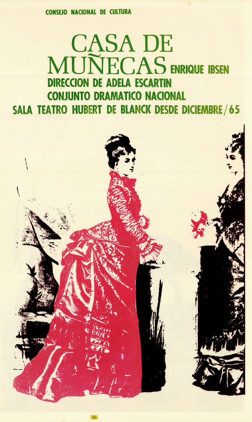 Casa de Muñecas. A Doll’s House by Henrik Ibsen. Cuban theatre poster 1965