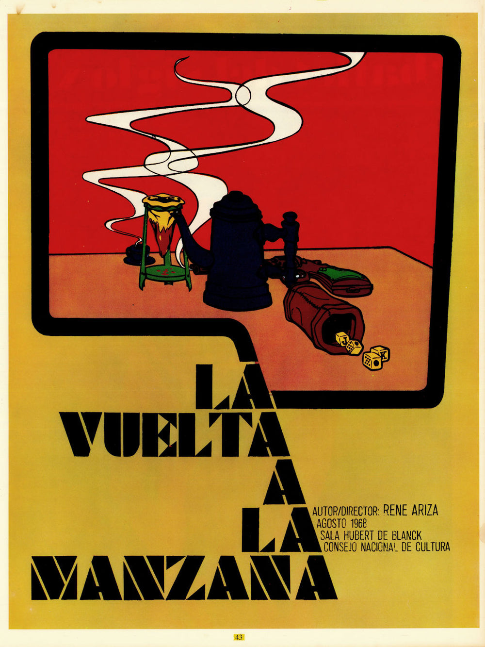 La Vuelta a la Manzana—René Ariza. Around the Block. Cuban film poster 1968