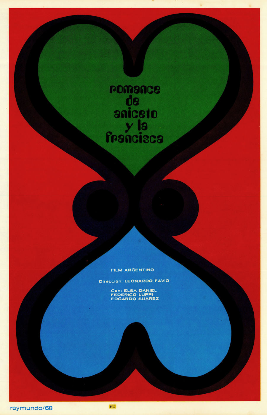 Romance de Aniceto y la Francisca. Favio. Raymundo/ICAIC Cuban film poster 1968