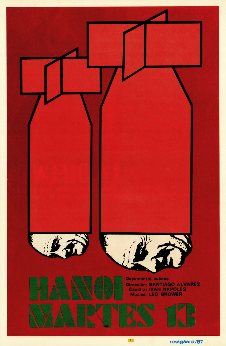 Hanoi, martes 13—Documentary Cubano. Tuesday 13th. ICAIC film poster 1967