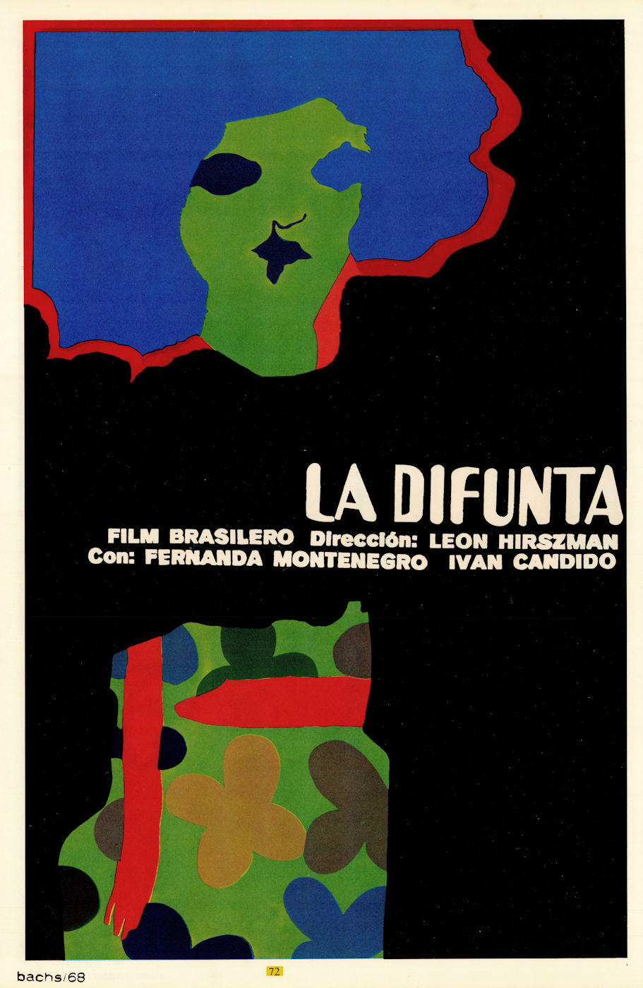 La difunta. A Falecida. The Deceased Woman. Bachs/ICAIC Cuban film poster 1968