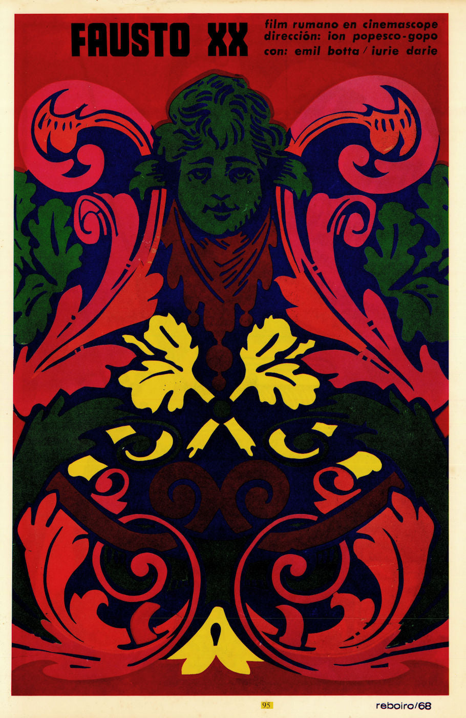 Fausto XX – Film rumano. Faust XX. Cuban film poster by Reboiro/ICAIC 1968