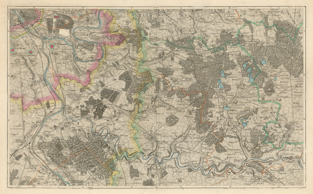 SE Paris—Seine-et/Val-de-Marne. Vincennes Saint-Mandé Charenton. Piquet 1856 map