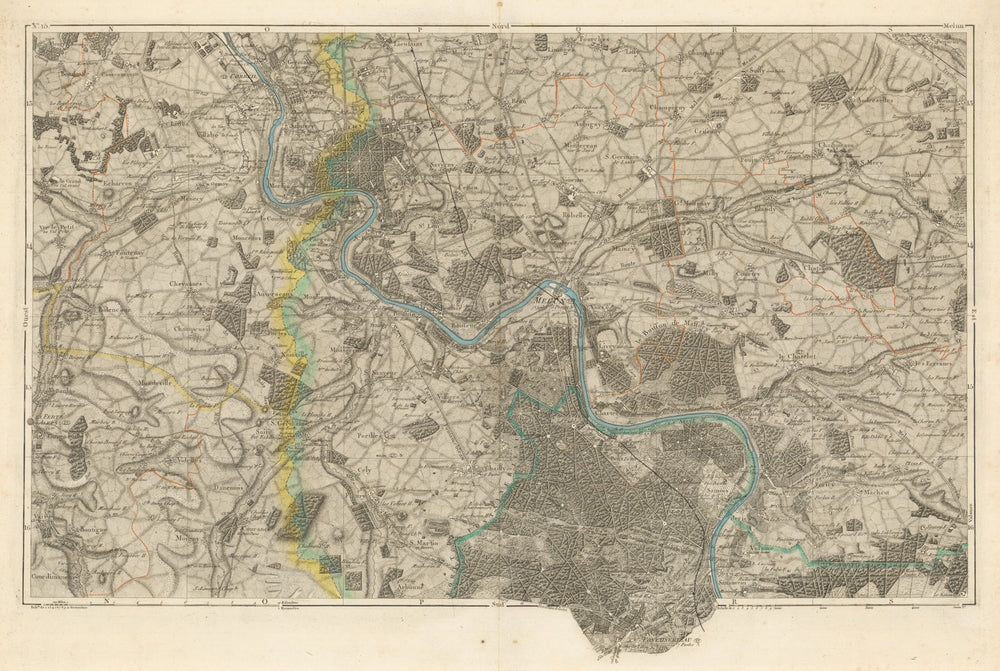 Fontainebleau. Seine-et-Marne—Essonne. Melun, Corbeil-Essonnes. Piquet 1856 map