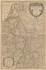 Le Cours de la Rivière du Rhein Depuis sa source… Rhine—Sanson/Jaillot c1690 map