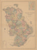 County Antrim—Ulster—Ireland—parishes & baronies—L. J. Richards 1901 old map