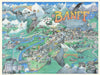 Banff—Canmore—Lake Louise—Canada—Skiing pictorial map by Jan Andrews 1987