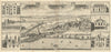 Large panoramic view of Rochester, Chatham & Strood by Badeslade & Harris 1719