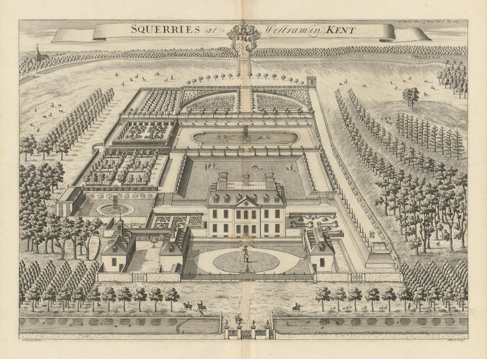 Squerries at Westram in Kent—Squerryes Court, Westerham—Badeslade & Harris 1719