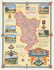 Derbyshire WW2 war effort county map by Ernest Clegg—Women's Institutes 1946