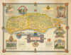 Sussex WW2 war effort county map for Women's Land Army—Clegg—D-Day Armada 1945