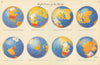 Eight Views of the World—Persuasive map—World War 2—Richard Edes Harrison 1944