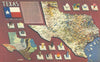 Texas: The Lone Star State—Oil—Agriculture— Army Posts—Petruccelli 1939 map