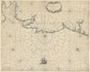 De Cust van Engeland, tusschen Welles en ’t Eylandt Cogge—Lootsman c1680 map