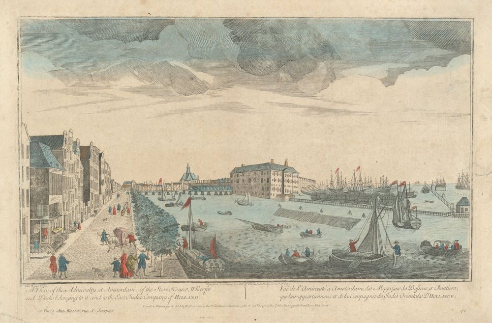 ’s Lands Zeemagazijn—Admiraliteitsmagazijn—Amsterdam—Sayer/Basset 1753 old map