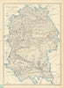 WILTSHIRE. Salisbury Plain. Antique county map. Railways. WELLER 1863 old