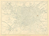 MANCHESTER & SALFORD. Large town/city plan by BR DAVIES.Dispatch Atlas 1863 map