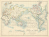 Chart of the World on Mercator's Projection by W. & A.K. Johnston 1885 old map
