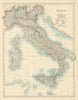 Italy by W. & A.K. Johnston 1885 old antique vintage map plan chart