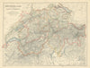 Switzerland and the Alps of Savoy and Piedmont by W. & A.K. Johnston 1885 map
