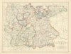 Empire of Germany (Southern Portion) by W. & A.K. Johnston 1885 old map
