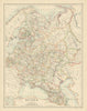 European Russia by W. & A.K. Johnston 1885 old antique vintage map plan chart