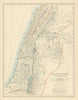 Palestine or the Holy Land by W. & A.K. Johnston. Israel 1885 old antique map