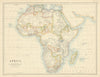 Africa by W. & A.K. Johnston 1885 old antique vintage map plan chart