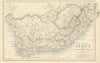 Southern Africa by W. & A.K. Johnston 1885 old antique vintage map plan chart