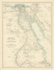 Egypt, Arabia Petraea and Lower Nubia by W. & A.K. Johnston 1885 old map