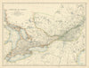 Dominion of Canada (Western Sheet) by W. & A.K. Johnston 1885 old antique map