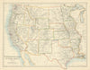 United States of North America (Western States) by W. & A.K. Johnston 1885 map