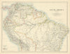 South America (Northern Sheet) by W. & A.K. Johnston 1885 old antique map