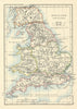 England Britannia Under the Romans by W. & A.K. Johnston. Britannia 1885 map